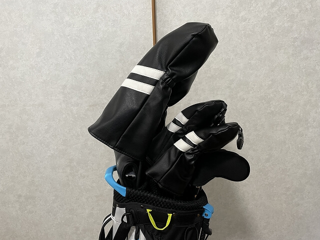 クラブをまとめずに軽量キャディバッグに入れたところ